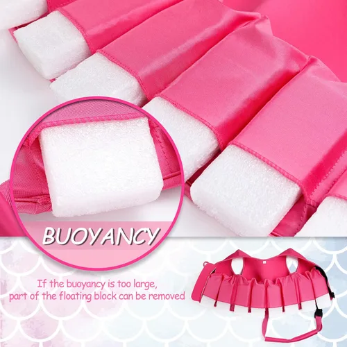 Miniatura 4 de Chaleco de natación para niños pequeños, chaqueta de natación para niños, chaleco de entrenamiento de natación con correa de seguridad ajustable Rosa