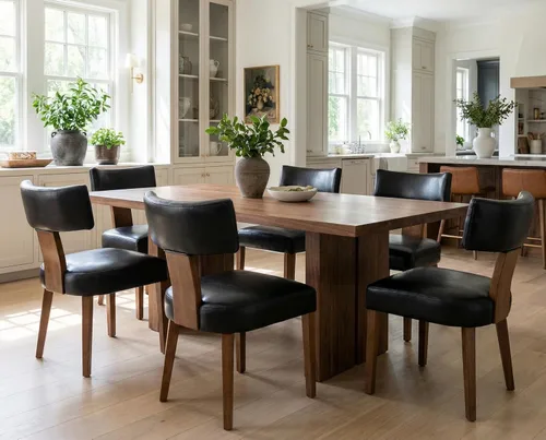 Miniatura 38 de RIVOVA Juego de 4 sillas de comedor modernas de mediados de siglo, tapizadas de piel sintética, sillas Parson modernas sin brazos de cocina, sillas