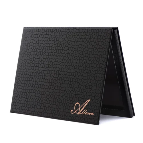Allwon Paleta magnética Paleta de maquillaje vacía con espejo para sombra de ojos, lápiz labial, rubor en polvo (negro)