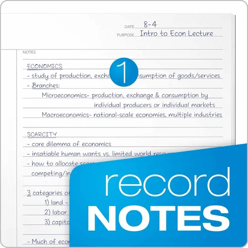 Miniatura 5 de Oxford FocusNotes Bloc de escritura, sistema de toma de notas transparente, hojas de 8.5 x 11 pulgadas, notas guiadas, secciones de taco y resumen