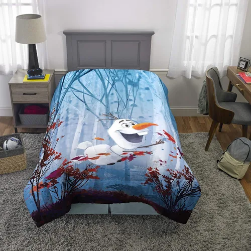 Miniatura 5 de Franco - Ropa de cama infantil, edredón reversible extrasuave, tamaño individual / matrimonial, 72 x 86 pulgadas, diseño de Olaf de Frozen 2