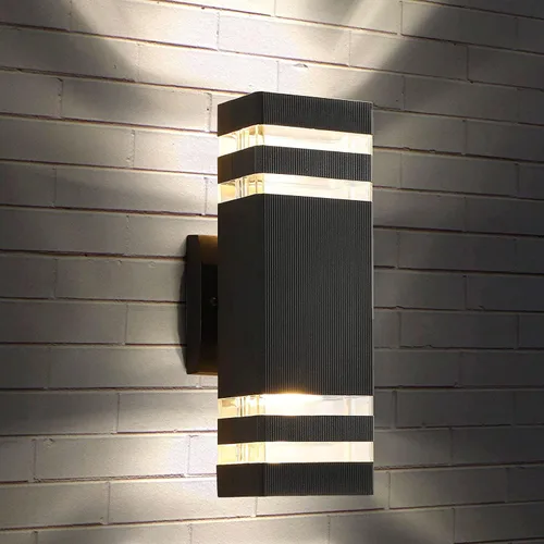 Miniatura 12 de tewei Paquete de 4 Luces de Pared para Exteriores, Luminaria Exterior Moderna de Montaje en Pared Negra, Luces Exteriores para Casa, Aluminio Negro