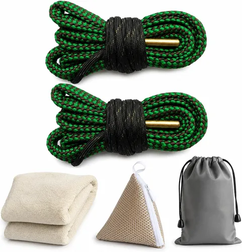 Gun Snake Cleaner, Barrel Rope for Handguns and Rifles .22 .223 & 5.56mm/.22.357.38.380, 9mm/.30 308 30-06 303 7.62mm,Gun Cleaning Kits with Gun