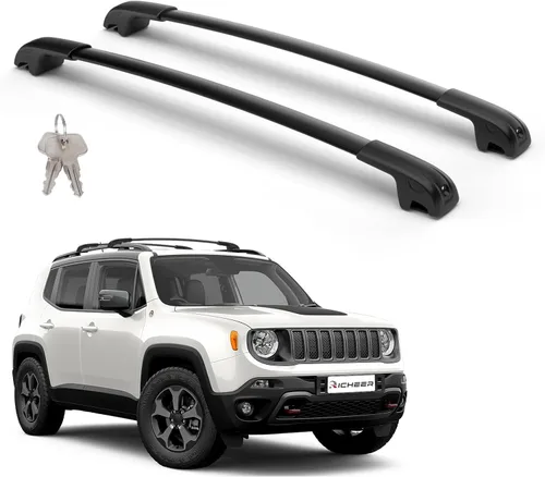 Miniatura 10 de Richeer Barras transversales de techo con cerradura de 300 libras para Grand Cherokee Altitude/SRT/Trackhawk 2011-2022 con molduras negras de techo