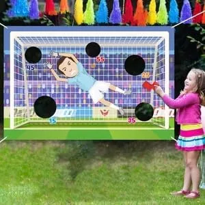 Miniatura 5 de Pancarta de juego de portero de fútbol, decoración temática de deportes de fútbol para interiores y exteriores, suministros de decoración de fiesta