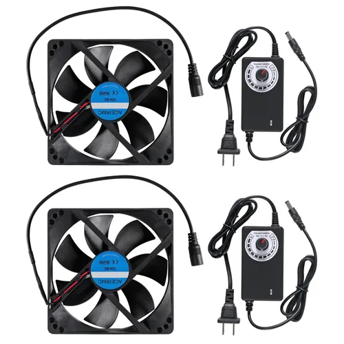Ventilador de enfriamiento de ventilador de 4.724 x 0.984 in, 110 V, 220 V, alimentado por CA, rodamientos de doble bola, ventilador controlador de