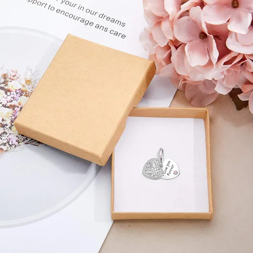 Miniatura 7 de ASELFAD I Love You Forever Heart Sterling Silver Wife Charms for Bracelets Best Anniversary Christmas Mothers Day Valentines Day Gifts for Wife from