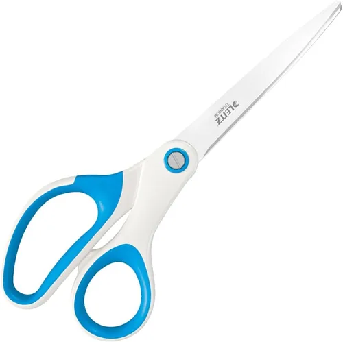 Miniatura 14 de Leitz Tijeras de titanio, para diestros o zurdos, 2.6 x 0.6 x 5.9 in, papelería de oficina, mango ergonómico, rango WOW, color blanco perla
