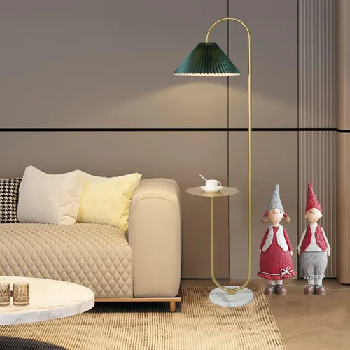 Miniatura 5 de beaysyty Lámpara de pie moderna y elegante con bandeja para oficina, cafetería, sala de estar, dormitorio, interruptor de pie y acabado