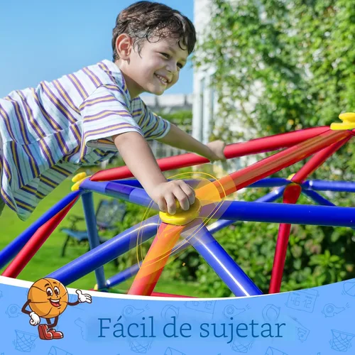 Miniatura 8 de Zupapa Domo de Escalada de 10 Pies, Gimnasio de Jungla al Aire Libre para Niños con Agarre de Escalada - Escalador de Domo Geométrico Soporta 1000