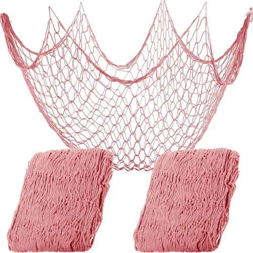 Miniatura 13 de Shappy 2 redes decorativas de 80 x 40 pulgadas, red para colgar en la pared para sirena, pirata, náutico, decoración de fiesta bajo el mar, temática