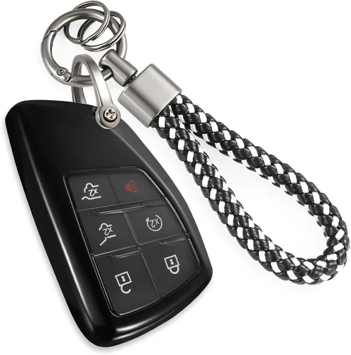para Buick - Funda para llavero con llavero de cuerda trenzada metálica anti-pérdida mejorada, carcasa suave de TPU exquisita para Avenir Envision