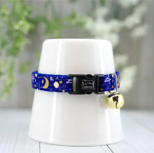 Miniatura 3 de Ultra Joys Breakaway - Collar de gato con campanas - Collar de gatito para niño y niña - Luna S Solo cuello de luna