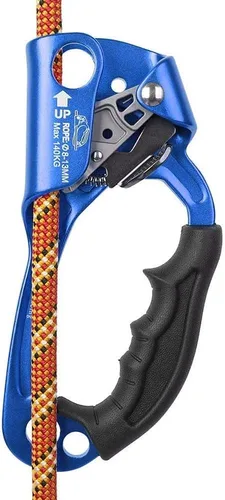 Miniatura 8 de SRT Escalada Mano Ascender Aviación Luz Aleación Montañismo Roca Ergonómico Equipo de Rappel Equipo Ascender Ascender Arborista Trepador Aparejo
