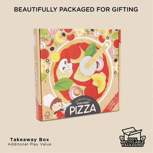 Miniatura 7 de Le Toy Van - Comida de madera para niños Pizza de panadería de madera para pretender comida de juguete Accesorios de cocina de juguete