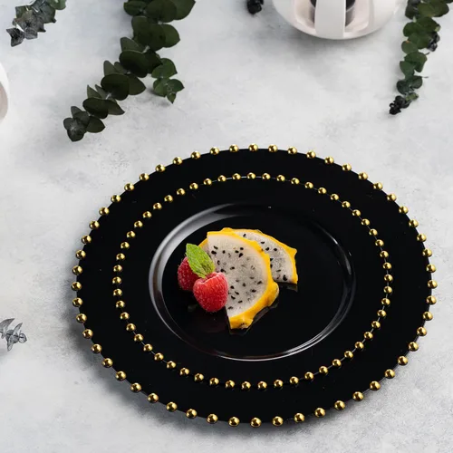 Miniatura 4 de Plasticpro - Juego de platos combinados de 32 piezas de plástico para cena, platos desechables de plástico elegantes y resistentes para fiestas de 7