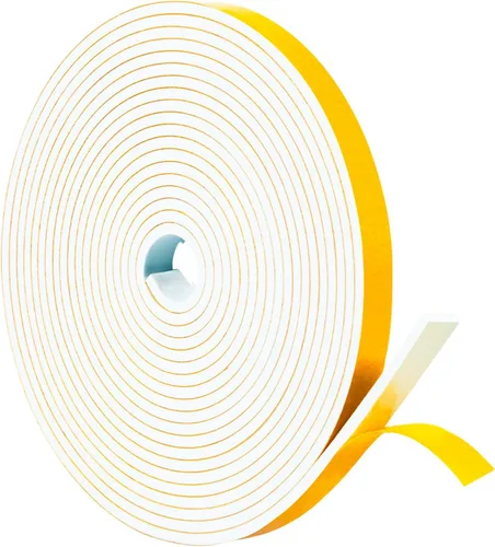 Miniatura 18 de Yotache Burlete fino blanco de 1/2 pulgadas x 1/16, cinta de sellado de junta de espuma para ventana, jamba de puerta corredera, altavoz, tablero