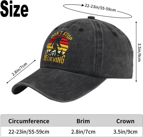Miniatura 2 de Bigfoot - Gorra de béisbol de algodón clásico clásico lavado ajustable para hombres y mujeres