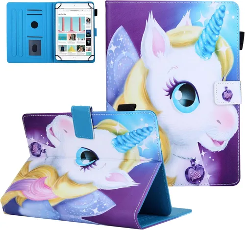 Miniatura 14 de Dteck Funda universal para tablet de 7.9 a 8.4 pulgadas, funda plegable de piel con tapa para Onn de 8 pulgadas, Samsung Galaxy Tab 8.0 pulgadas 8.4