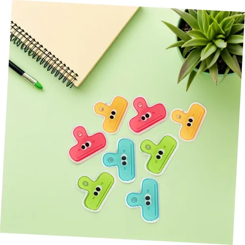 Miniatura 3 de NOLITOY Clip de ojo pequeño lindo carpeta bolsa de alimentos clips bolsa de café clips pequeños clips clips de papel clip plástico chica corazón