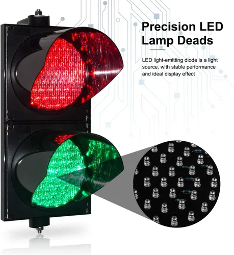 Miniatura 3 de BBMi DC9-36V 200mm (8inch) Señal de tráfico de Stop & Go rojo/verde, IP65 impermeable industrial advertencia LED luz de parada