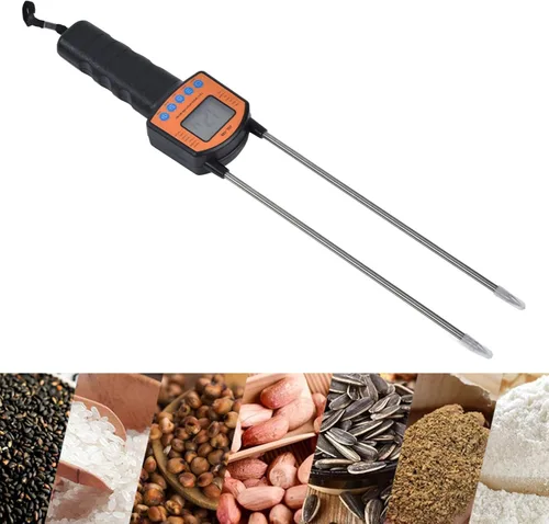 Miniatura 5 de Medidor, 5-49.9% Probador de humedad de grano Analizador de contenido de agua portátil Herramientas digitales LCD para Cereal