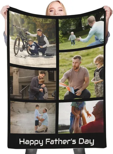 Miniatura 17 de Regalos de cumpleaños personalizados, manta personalizada con mis propias fotos para mujeres, hombres, mamá, papá