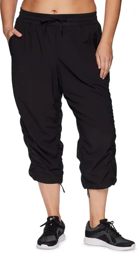 RBX Active - Pantalón capri con cordón ajustable para mujer, talla grande, ligero, tejido