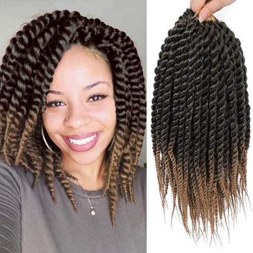 Miniatura 7 de Admutty - Extensiones de pelo trenzadas Havana Twist de 30,48 cm, 6 paquetes de trenzas de ganchillo Havana Twist senegalés, trenzas Jumbo Havana 2#