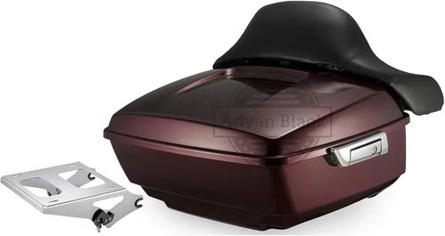 Miniatura 11 de Moto Onfire Harley Tour Pack Razor Tour Pak, misterioso sol rojo, paquete turístico, almohadilla de equipaje apta para H-D Touring, Street Glide