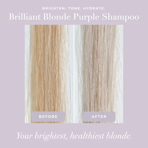 Miniatura 5 de Goldie Locks Brilliant Blonde Purple Shampoo - Ilumina y tonifica el cabello rubio, gris y aclarado, neutraliza el latón, sin sulfatos, seguro