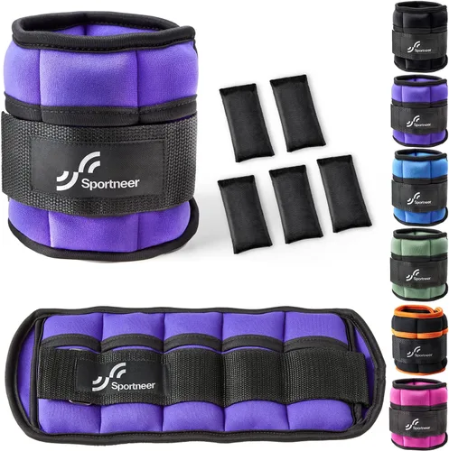 Miniatura 11 de Sportneer Adjustable Ankle/Wrist Weights for Men Women Kids, Weighted Leg & Cuff Strength Training for Yoga Walking Running Aerobics Gym Fitness
