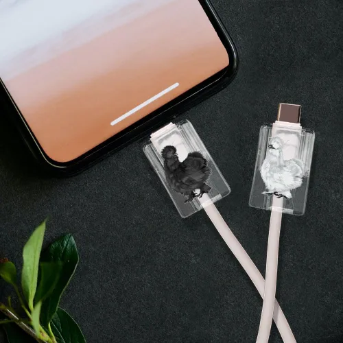 Miniatura 5 de FINCIBO Juego de 2 fundas protectoras para el cabezal de carga de cables, protectores de cable de carga, bonitos protectores de cable para cable