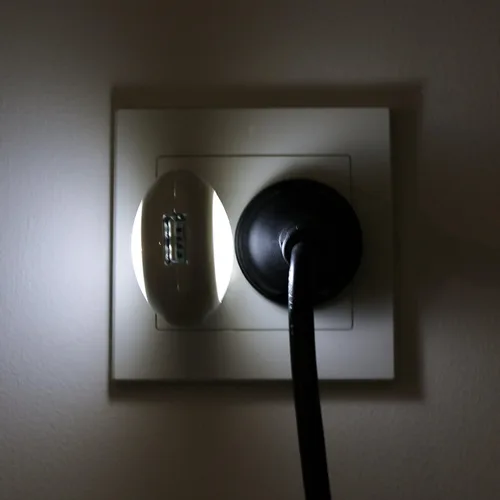 Miniatura 5 de Paquete de 2 luces LED de 0.7W para viajar, luz nocturna con cargador de pared USB, 0.70watts