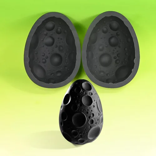 Miniatura 5 de Molde de silicona para postres, juego de 2 moldes para huevos de luna para trufas, tartas de queso, chocolate, mousse, cupcakes, flexible