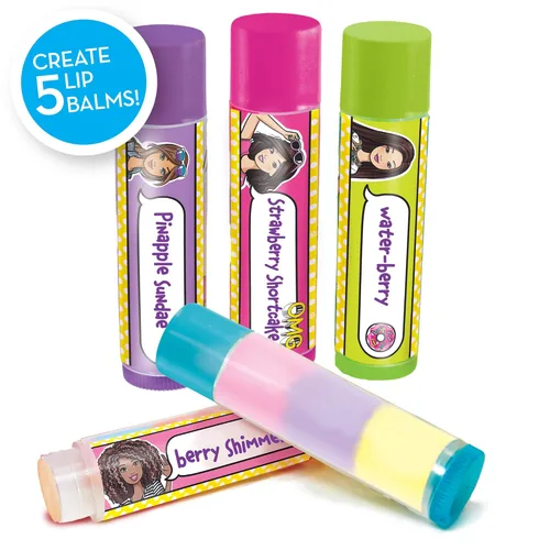 Miniatura 3 de Kit de bálsamo labial Horizon Group USA Barbie Haz tu propio bálsamo labial en capas, DIY 5 bálsamos labial personalizados mezclando sabores como