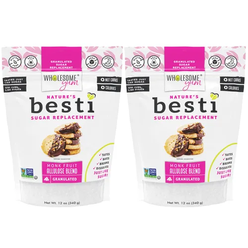 Miniatura 11 de Wholesome Yum Besti - Sustituto natural de azúcar, mezcla de edulcorante de fruta de monje granulada cetogénica con alulosa (sin eritritol), sin