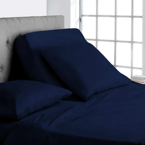 Online Bedding Linen Flex Top - Cama tamaño Queen, 800 hilos, algodón egipcio de 18 pulgadas, sábanas divididas de bolsillo profundo para dormir