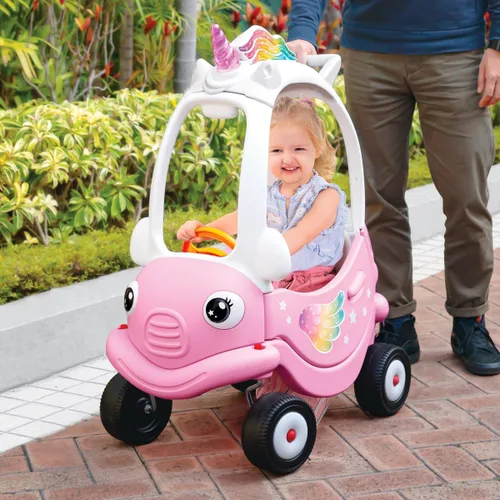 Miniatura 12 de Grow'n Up Mister Coupe - Juguete de paseo para niños de 18 meses, juguete de coche de bebé con ruedas anchas, cuerno de trabajo, almacenamiento