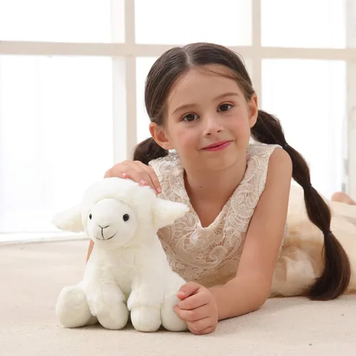 Miniatura 3 de Apricot Lamb Toys - Peluche de oveja de cordero crema con orejas suaves y esponjosas (cordero crema, 8 pulgadas)
