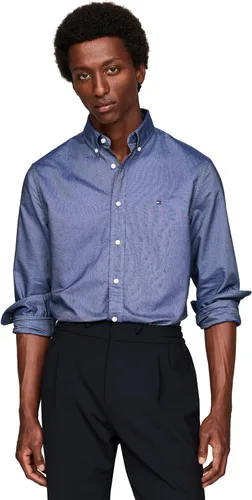 Tommy Hilfiger Camisa Oxford de manga larga con botones para hombre, también disponible en tallas grandes y altas