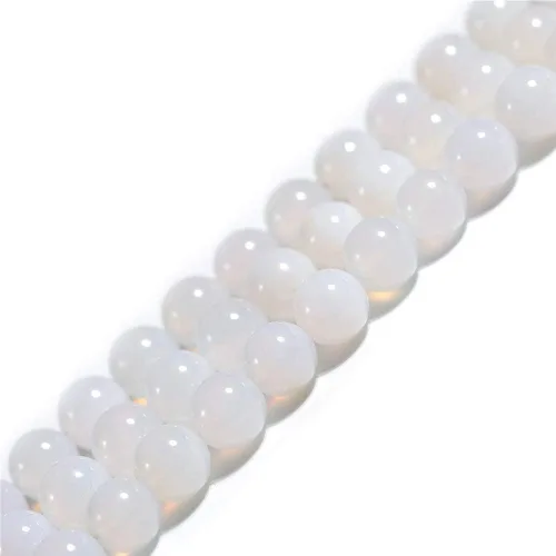 Miniatura 68 de GEM-Inside - Cuentas redondas de ágata de ónix azul claro natural de 0.394 pulgadas (0.394 in) con agujero grande para hacer joyas, suministros