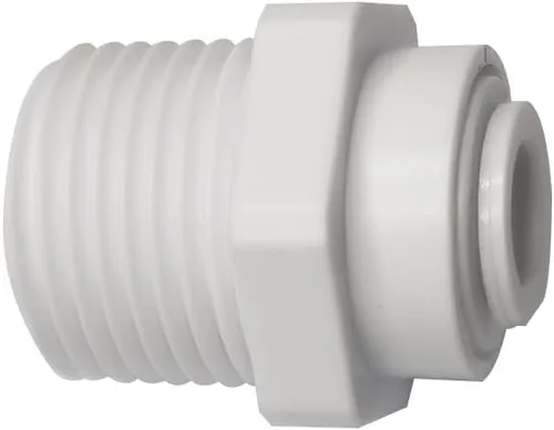 Adaptadores de conexión rápida de rosca macho de 1/2 pulgada a 5/16 pulgadas de 10 piezas - Accesorios rectos de filtro de agua RO para sistema de