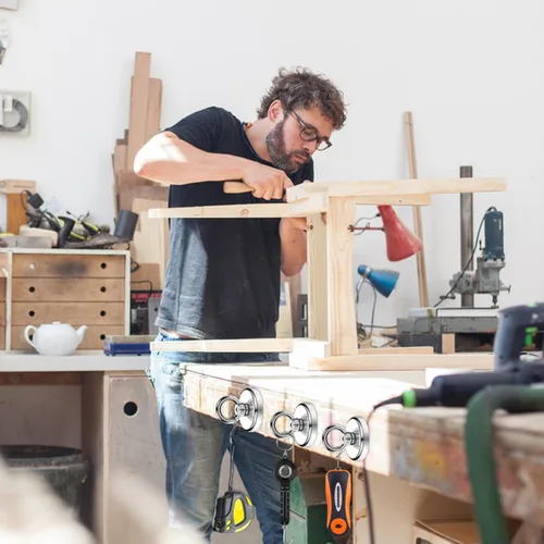 Miniatura 6 de DIYMAG Ganchos magnéticos, ganchos magnéticos de neodimio de tierras raras resistentes de 100 libras con perno avellanado para el trabajo, el hogar