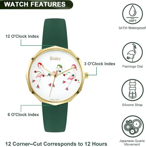 Miniatura 2 de Relojes de cuarzo para mujer, esfera de conchas de nácar con correa de silicona suave, reloj de pulsera pequeño con caja de regalo