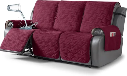 Miniatura 52 de TAOCOCO Fundas para Sillón de Dos Plazas Reclinable 100% Impermeables, Fundas Divididas para Loveseat Reclinable, Funda Antideslizante para Sofá
