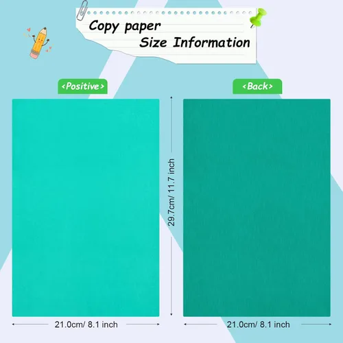 Miniatura 2 de 105 piezas de papel de transferencia de carbono de 11.7 x 8.3 pulgadas, papel de copia de grafito de carbono con lápiz capacitivo en relieve, lápiz