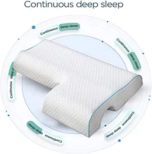 Miniatura 6 de Almohada de espuma viscoelástica arqueada para adultos con orificio para el brazo - Núcleo de espuma viscoelástica 3D arqueada, almohada de rebote