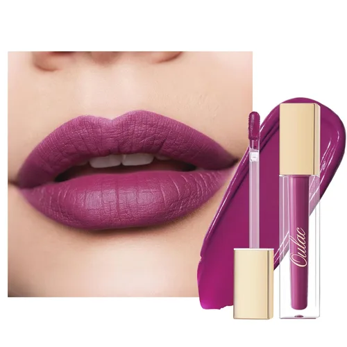 Miniatura 26 de Oulac Lápiz labial rojo líquido mate para mujer, lápiz labial de larga duración, impermeable, sin transferencia, fórmula cremosa de alta 【M08 1000