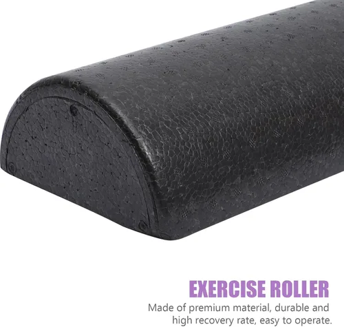 Miniatura 5 de STOBAZA Rodillo de yoga semicircular de alta densidad masajeador muscular negro para fitness alivio de espalda Pilates y entrenamiento de ejercicio